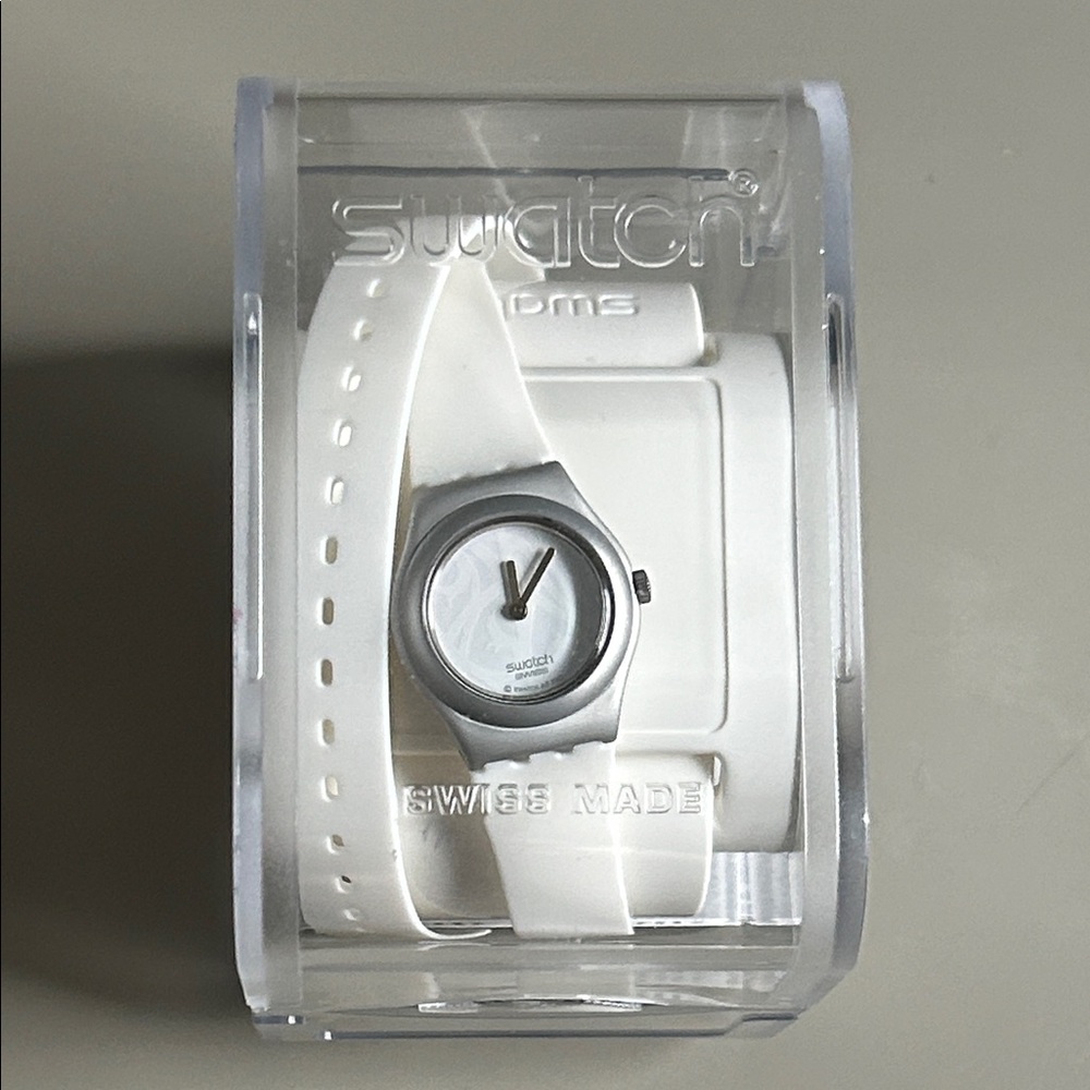 Swatch white wrap watch
